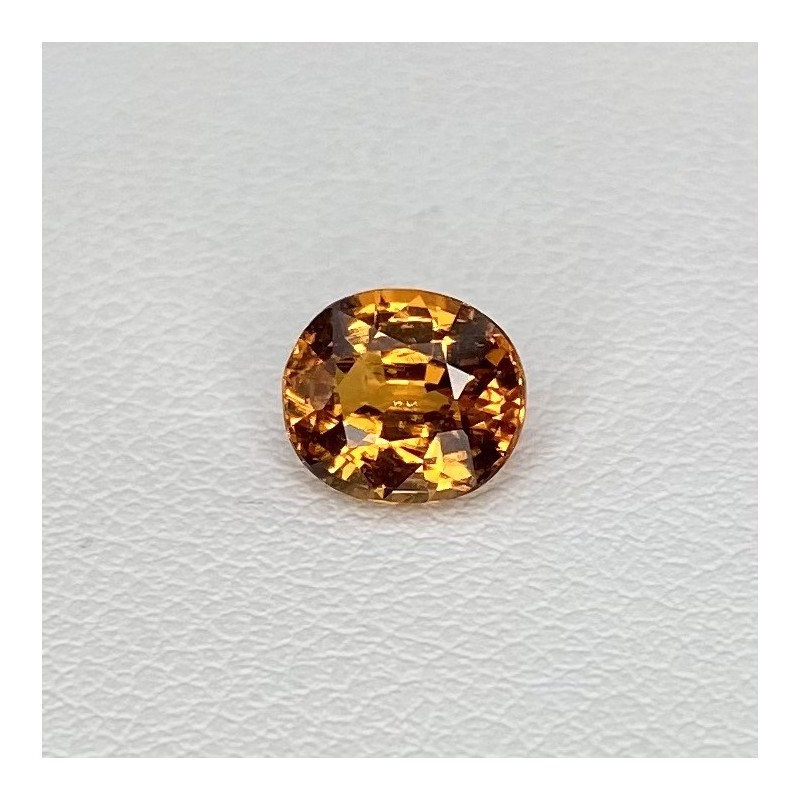 Spessartite Garnet Faceted Oval Shape Loose Gemstone - 6.97x6.05mm - 1 Pc. - 1.47 Cts.