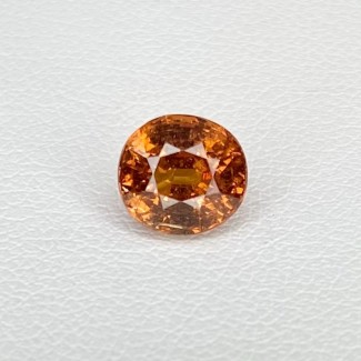Spessartite Garnet Faceted Oval Shape Loose Gemstone - 7.22x6.65mm - 1 Pc. - 2.09 Cts.