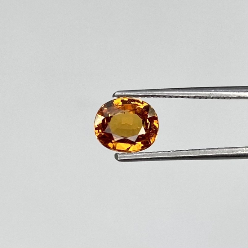  1.35 Cts. Spessartite Garnet 6.63x5.63mm Faceted Oval Shape AAA Grade Loose Gemstone - Total 1 Pc.