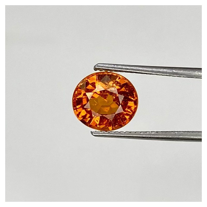  2.45 Cts. Spessartite Garnet 7.92x7.18mm Faceted Oval Shape AA Grade Loose Gemstone - Total 1 Pc.