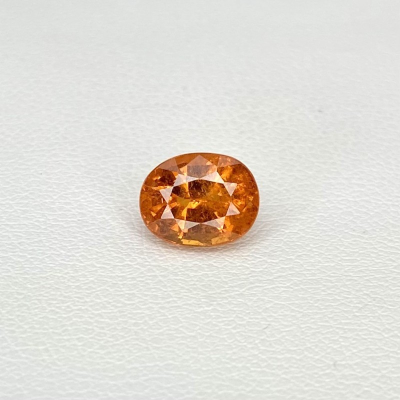Spessartite Garnet Faceted Oval Shape Loose Gemstone - 8.421x6.62mm - 1 Pc. - 3.07 Cts.