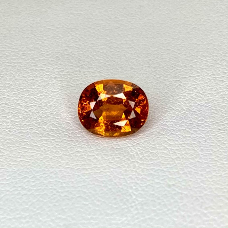 Spessartite Garnet Faceted Oval Shape Loose Gemstone - 9.26x7.47mm - 1 Pc. - 3.23 Cts.