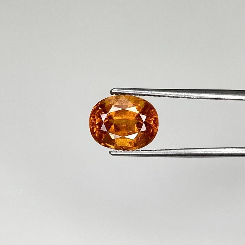 Spessartite Garnet Faceted Oval Shape A+ Grade Loose Gemstone - 8.96x7.10mm - 1 Pc. - 3.53 Cts.