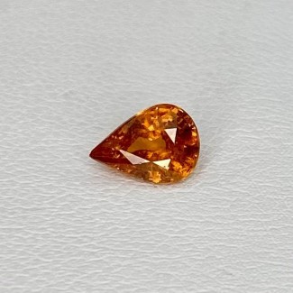 Spessartite Garnet Faceted Pear Shape Loose Gemstone - 7.89x5.67mm - 1 Pc. - 1.28 Cts.