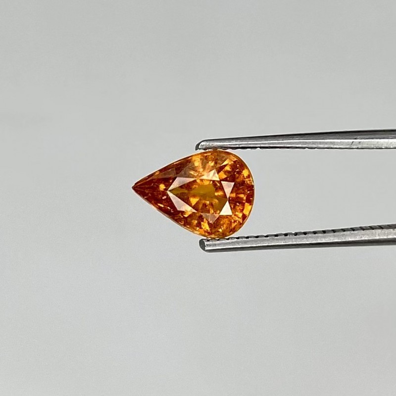 Spessartite Garnet Faceted Pear Shape A Grade Loose Gemstone - 7.89x5.67mm - 1 Pc. - 1.28 Cts.