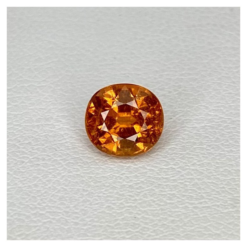 Spessartite Garnet Faceted Oval Shape Loose Gemstone - 6.96x6.45mm - 1 Pc. - 1.88 Cts.