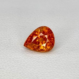 Spessartite Garnet Faceted Pear Shape Loose Gemstone - 8.35x6.69mm - 1 Pc. - 2.46 Cts.