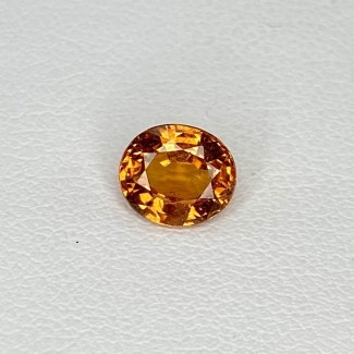 Spessartite Garnet Faceted Oval Shape Loose Gemstone - 7.22x6.30mm - 1 Pc. - 1.51 Cts.