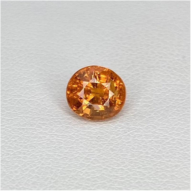 Spessartite Garnet Faceted Oval Shape Loose Gemstone - 7.16x6.43mm - 1 Pc. - 2.07 Cts.