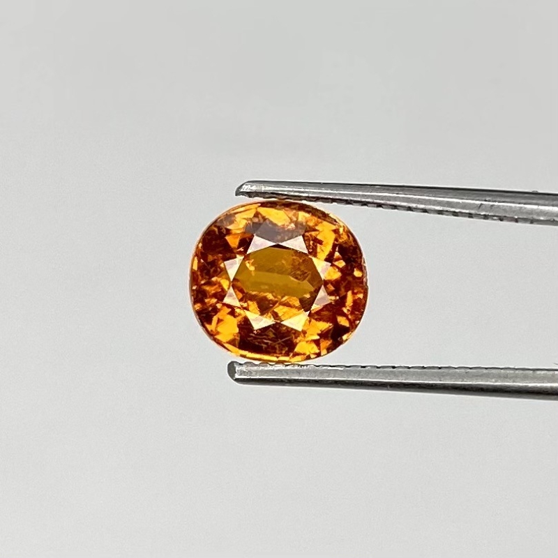  2.15 Cts. Spessartite Garnet 7.40x6.69mm Faceted Oval Shape AA Grade Loose Gemstone - Total 1 Pc.