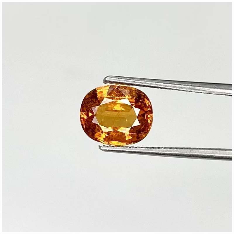 2.26 Cts. Spessartite Garnet 8.05x6.67mm Faceted Oval Shape AA Grade Loose Gemstone - Total 1 Pc.