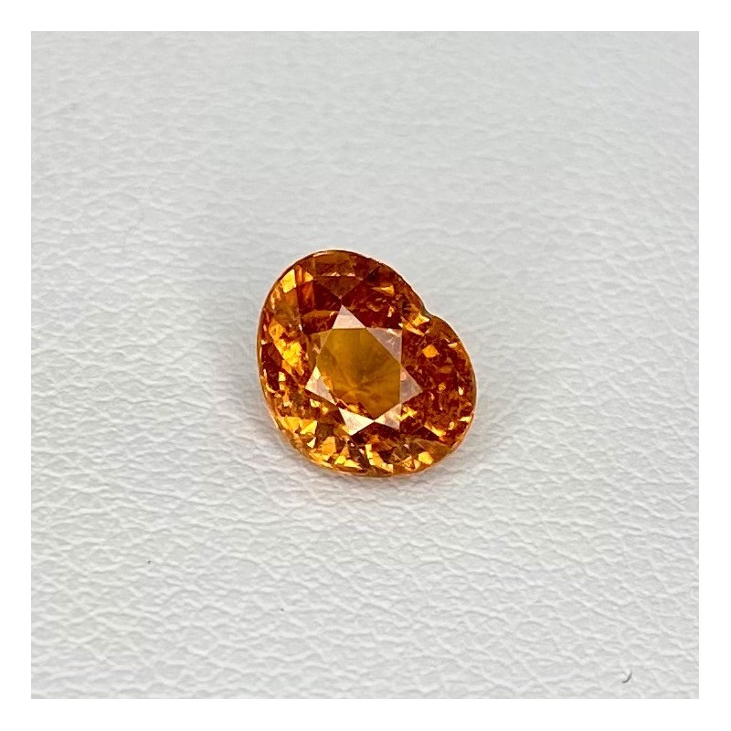 Spessartite Garnet Faceted Heart Shape Loose Gemstone - 6.16mm - 1 Pc. - 1.67 Cts.