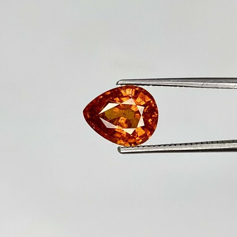 Spessartite Garnet Faceted Pear Shape A+ Grade Loose Gemstone - 8.87x7.16mm - 1 Pc. - 2.34 Cts.