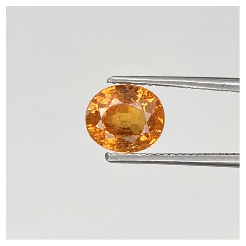 Spessartite Garnet Faceted Oval Shape A Grade Loose Gemstone - 6.91x5.92mm - 1 Pc. - 1.65 Cts.