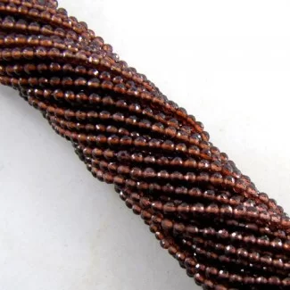 Garnet 3-3.5mm Micro Faceted Round Shape AAA Grade 14 Inch Long Gemstone Beads Strand