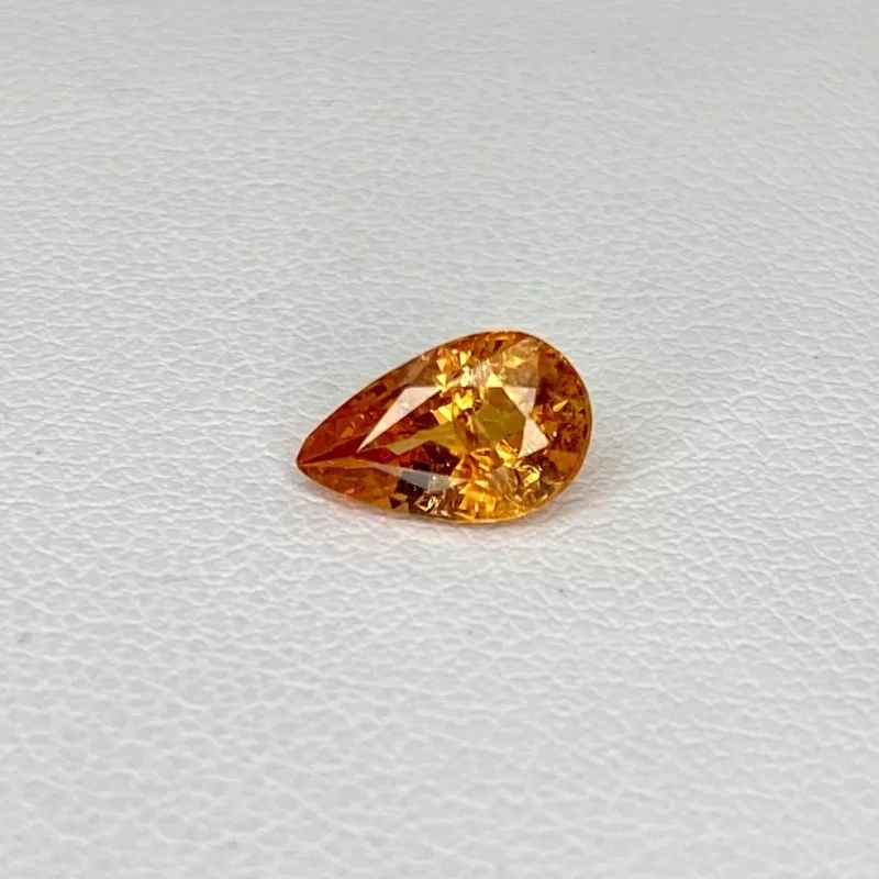 Spessartite Garnet Faceted Pear Shape Loose Gemstone - 8.78x5.43mm - 1 Pc. - 1.50 Cts.