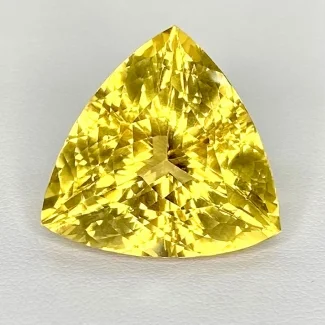  31.35 Cts. Yellow Beryl 22mm Faceted Trillion Shape AAA Grade Loose Gemstone - Total 1 Pc.