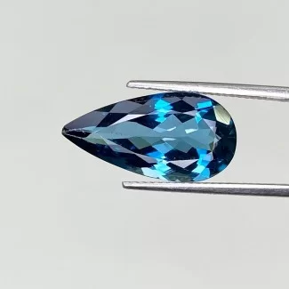  8.90 Cts. London Blue Topaz 19.5x10mm Faceted Pear Shape AAA Grade Loose Gemstone - Total 1 Pc.