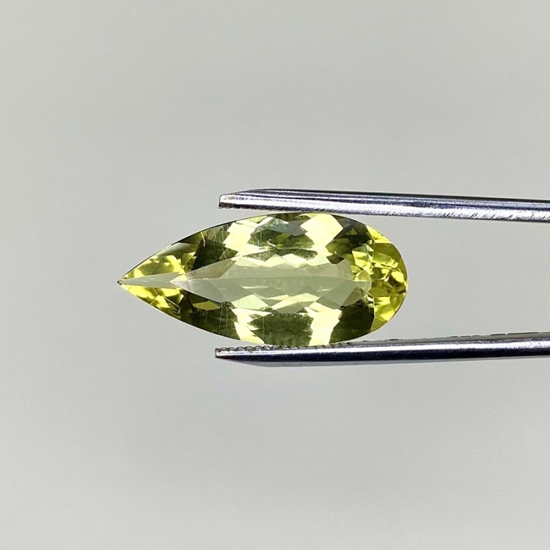  6.15 Cts. Green Beryl 22x10mm Faceted Pear Shape AAA Grade Loose Gemstone - Total 1 Pc.