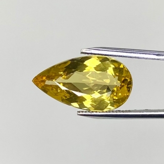  7.03 Cts. Yellow Beryl 19x10.5mm Faceted Pear Shape AAA Grade Loose Gemstone - Total 1 Pc.