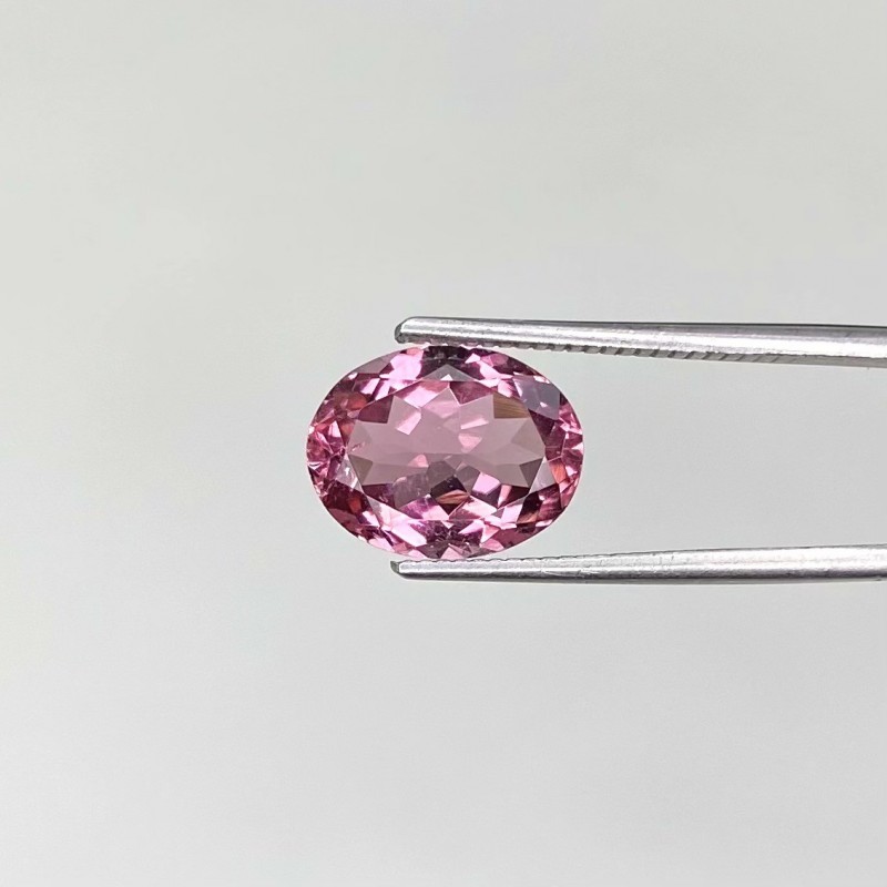 Pink Tourmaline Faceted Oval Shape AA Grade Loose Gemstone - 10x7.72mm - 1 Pc. - 2.33 Cts.
