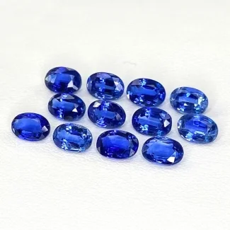 7.90 Cts. Kyanite 6x4mm Faceted Oval Shape AAA Grade Gemstones Parcel - Total 12 Pcs.