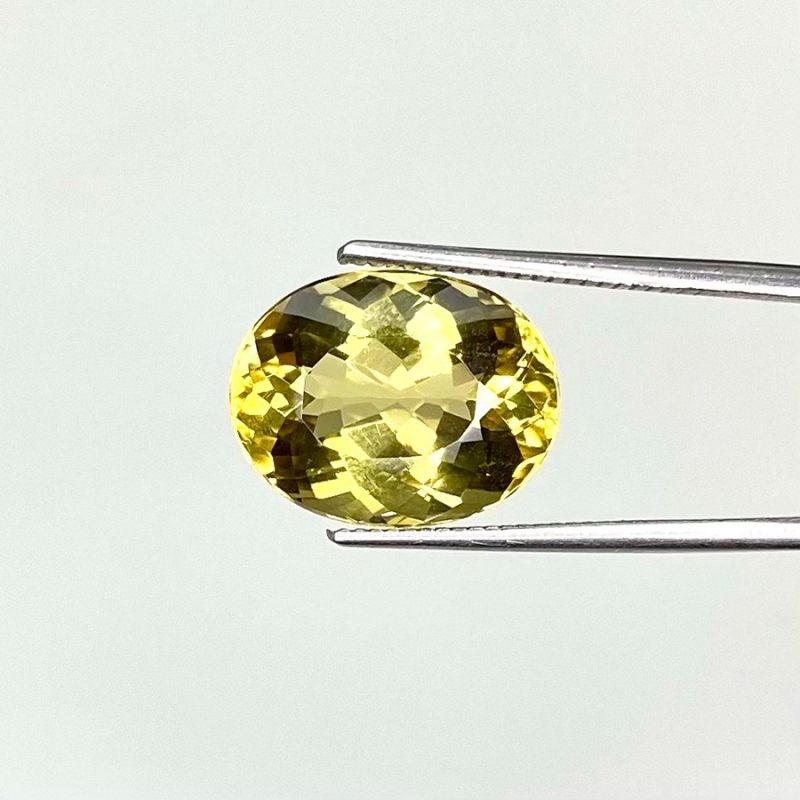  5.10 Cts. Yellow Beryl 12.5x10mm Faceted Oval Shape AAA Grade Loose Gemstone - Total 1 Pc.