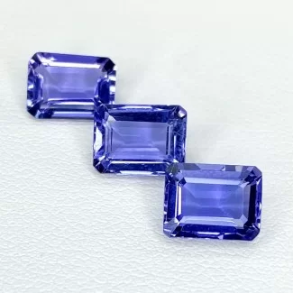 4.59 Cts. Iolite 8x6mm Step Cut Octagon Shape AAA Grade Gemstones Parcel - Total 3 Pcs.
