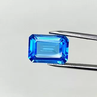  8.69 Cts. Swiss Blue Topaz 14x10mm Step Cut Octagon Shape AAA Grade Loose Gemstone - Total 1 Pc.