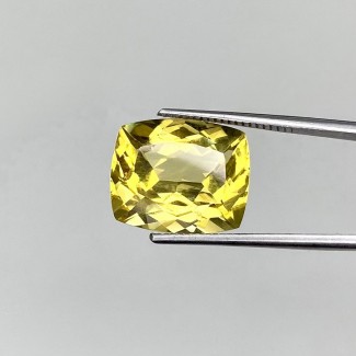 Yellow Beryl Faceted Cushion Shape AAA Grade Loose Gemstone - 12.5x10.5mm - 1 Pc. - 5.40 Cts.