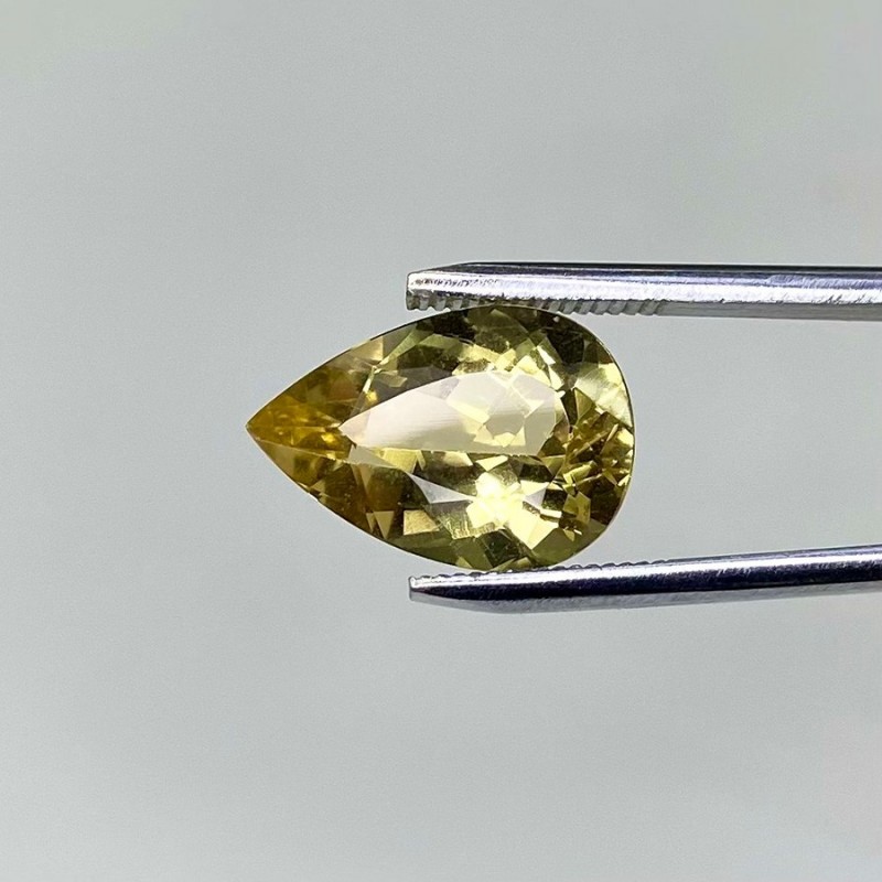  5.60 Cts. Yellow Beryl 15.5x10.5mm Faceted Pear Shape AAA Grade Loose Gemstone - Total 1 Pc.