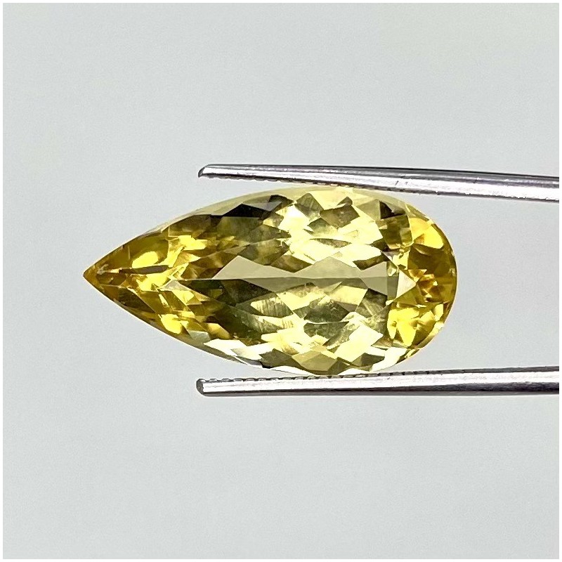  6.25 Cts. Yellow Beryl 19x9.5mm Faceted Pear Shape AAA Grade Loose Gemstone - Total 1 Pc.