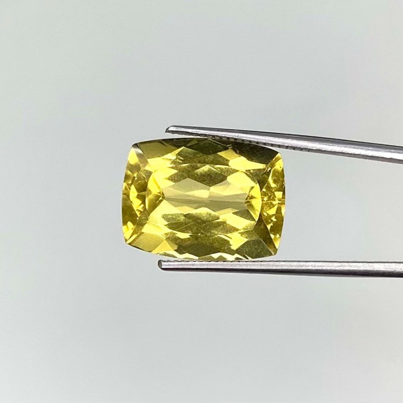 6.70 Cts. Yellow Beryl 14x10.5mm Faceted Cushion Shape AAA Grade Loose Gemstone - Total 1 Pc.