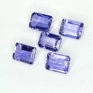 6.73 Cts. Iolite 8x6mm Step Cut Octagon Shape AAA Grade Gemstones Parcel - Total 5 Pcs.