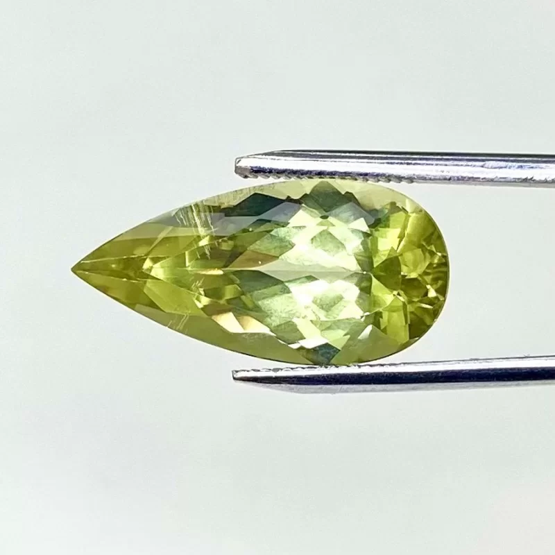  9.10 Cts. Green Beryl 22x10mm Faceted Pear Shape AAA Grade Loose Gemstone - Total 1 Pc.