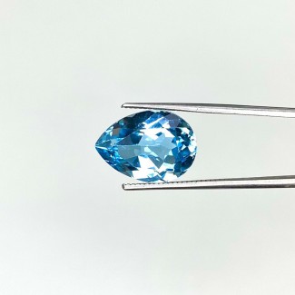Sky Blue Topaz Faceted Pear Shape Loose Gemstone - 13.5x9.5mm - 1 Pc. - 6.20 Cts.