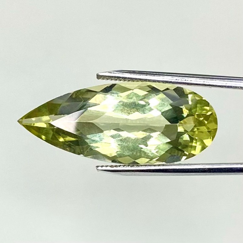  14.55 Cts. Green Beryl 29x12mm Faceted Pear Shape AAA Grade Loose Gemstone - Total 1 Pc.