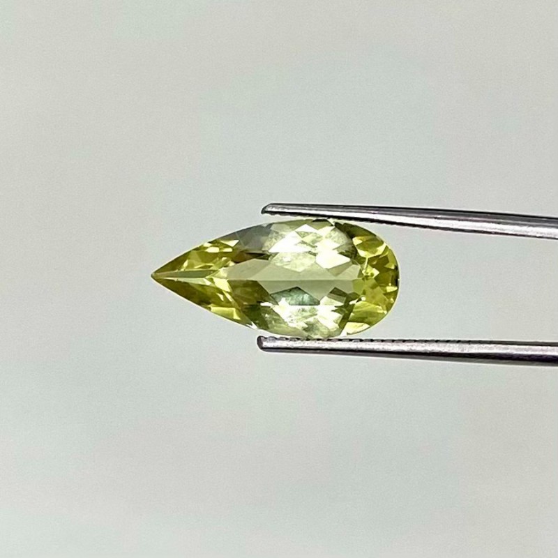  2.20 Cts. Green Beryl 14.5x7mm Faceted Pear Shape AAA Grade Loose Gemstone - Total 1 Pc.