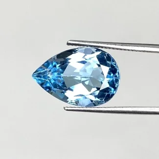 7.45 Cts. Sky Blue Topaz 15x10mm Faceted Pear Shape AAA Grade Loose Gemstone - Total 1 Pc.