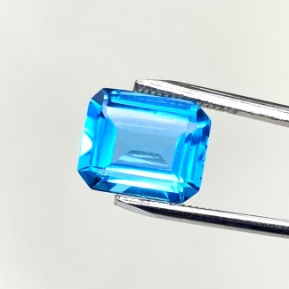  5.98 Cts. Swiss Blue Topaz 12x10mm Step Cut Octagon Shape AAA Grade Loose Gemstone - Total 1 Pc.