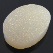 18 Carat Drusy Quartz 22x16mm  Oval Shape AAA Grade Loose Cabochon - Total 1 Pc.