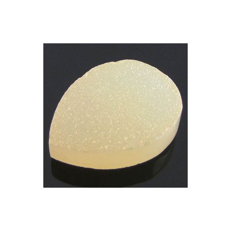 14 Carat Drusy Quartz 20x15mm  Pear Shape AAA Grade Loose Cabochon - Total 1 Pc.