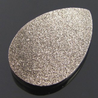 37.5 Ct. Moon Silver Color 36x22mm Pear Shape Drusy Quartz