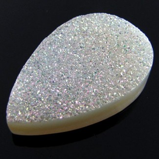50 Ct. Si Opal Color 35x23mm Pear Shape Drusy Quartz