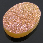 15 Carat Drusy Quartz 20x15mm  Oval Shape AAA Grade Loose Cabochon - Total 1 Pc.
