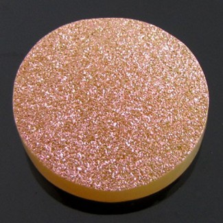 30.5 Ct. Bronze Beauty Color 25mm Round Shape Drusy Quartz