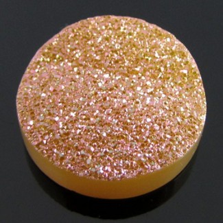 21.5 Ct. Bronze Beauty Color 20mm Round Shape Drusy Quartz