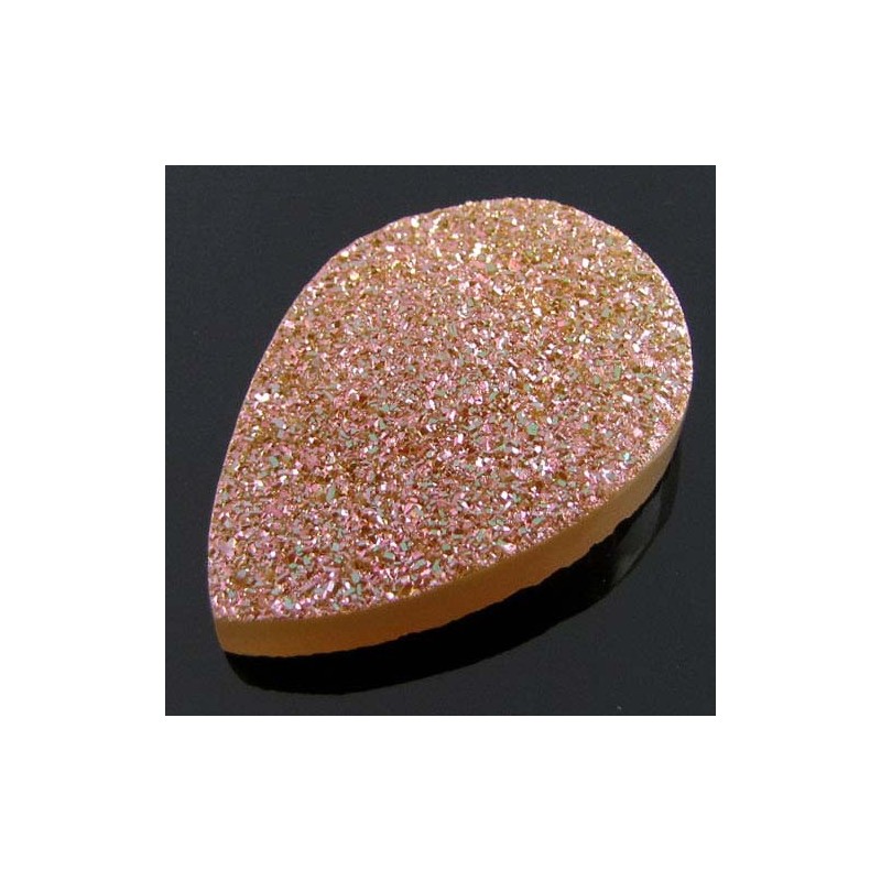 48.65 Ct. Bronze Beauty Color 34x24mm Pear Shape Drusy Quartz