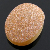 15 Carat Drusy Quartz 20x15mm  Oval Shape AAA Grade Loose Cabochon - Total 1 Pc.
