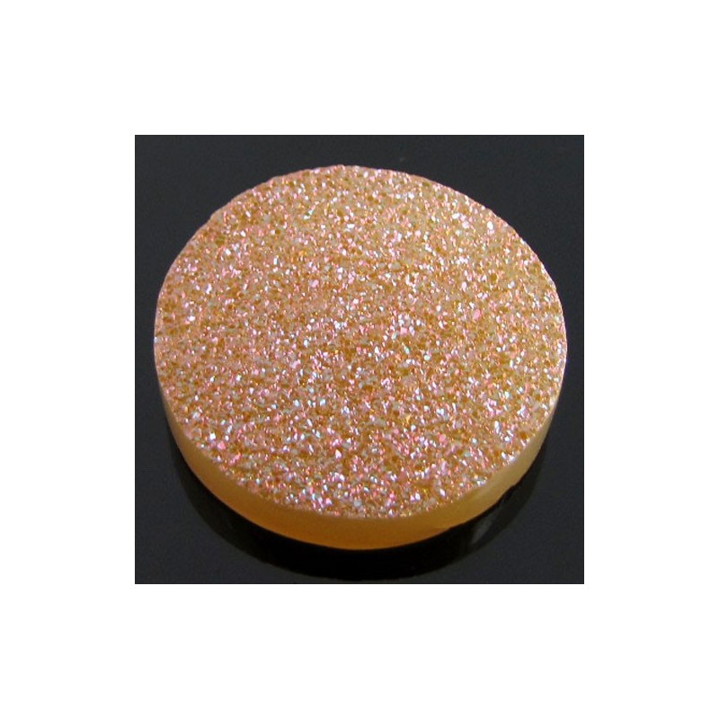 31 Ct. Azalea Pink Color 25mm Round Shape Drusy Quartz